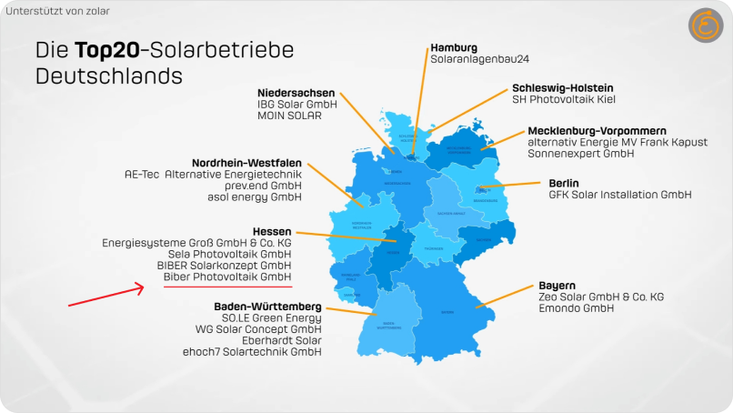 Photovoltaik Top 20 Anbieter in Hessen